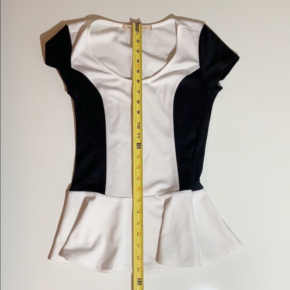 TEE by Big Star black and white peplum top - Picture 5 of 5